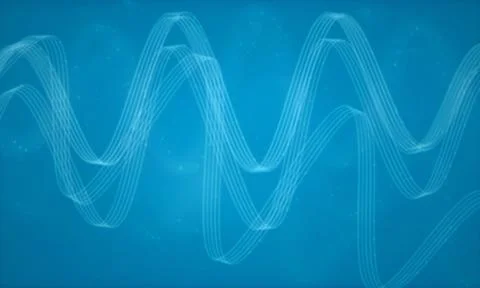 Abstract blue wave lines pattern design with transparent background Stock Illustration