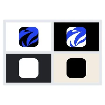 Abstract Blue Wave Logo Icon Design Set Stock Illustration