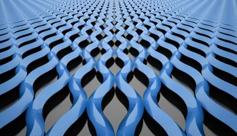 Abstract blue wave mesh background on black Stock Illustration