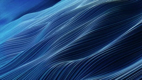 Abstract blue wave motion background with flowing lines and digital texture Stock Footage 327510775