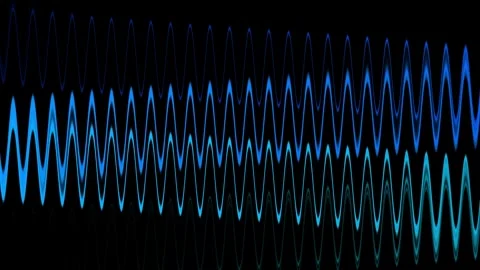 Abstract Blue Wave Motion Background Stock Footage 337108198