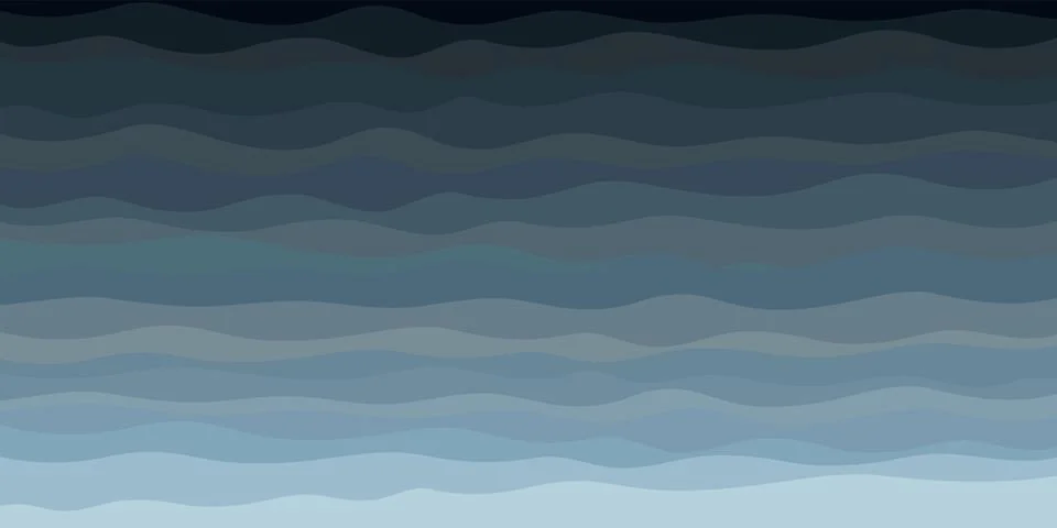 Abstract blue wave in the ocean vector illustration. Stock Illustration