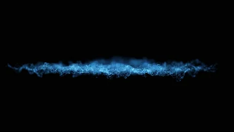 Abstract blue wave from particles on a black background. Stock Footage 231908255