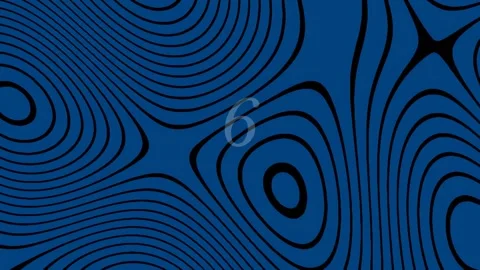 Abstract blue wave pattern background, digital fluid motion texture loop Video stock 342114595