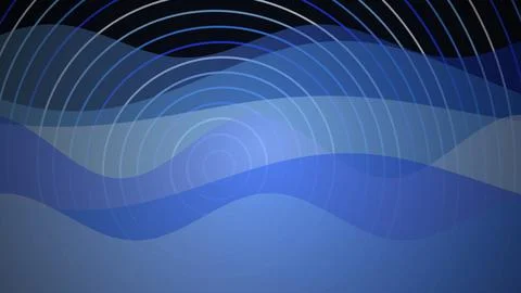 Abstract blue wave pattern with curved lines and gradients Stock-Illustration