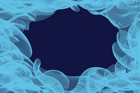 Abstract blue wave pattern design on dark background 스톡 일러스트