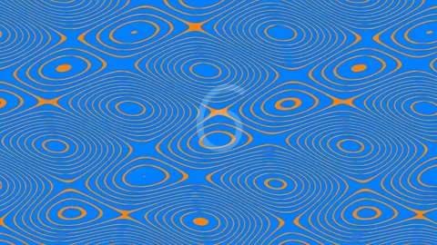 Abstract blue wave pattern with flowing dynamic circular lines background Stock Footage 342203095