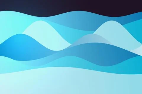 Abstract blue wave pattern with flowing shapes and shades Stock Photos