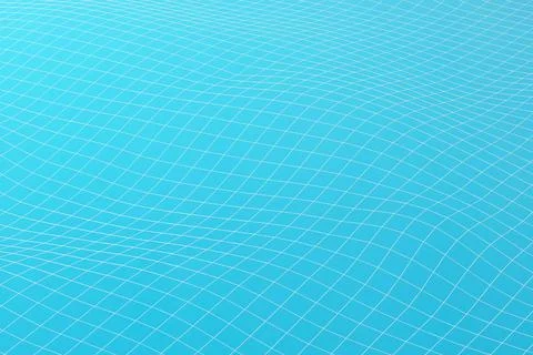 Abstract blue Wave Pattern Technology Background. 3d render Stock Illustration