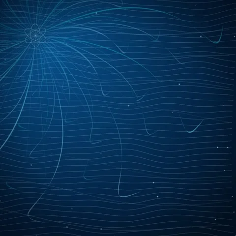 Abstract Blue Wave Pattern with Tiny Stars - Digital Art Background Stock Footage 346282405