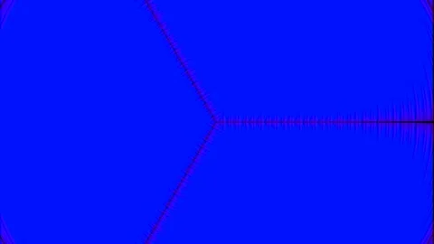 Abstract blue wave patterns forming geometric symmetry on solid background Stock-Footage 339502553