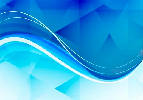 Abstract blue wave polygon background Stock Illustration