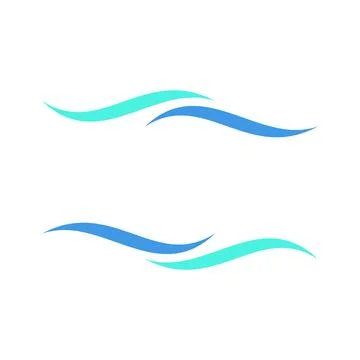Abstract Blue Wave Shape Vector Illustrazione stock