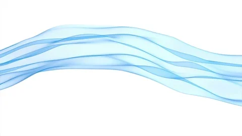 Abstract blue wave in the slow motion on the white background Stock Footage 82445233