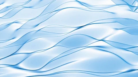 Abstract blue wave in the slow motion on the white background Stock Footage 82445825