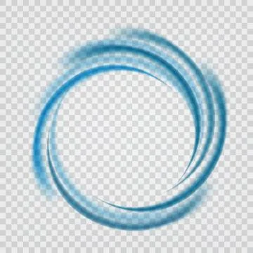 Abstract Blue Wave on transparent Background. Vector Illustration. Stock Illustration