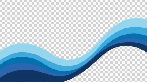 Abstract blue wave vector background graphic design element Stock Illustration