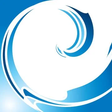 Abstract blue wave, vector illustration Stock Illustration