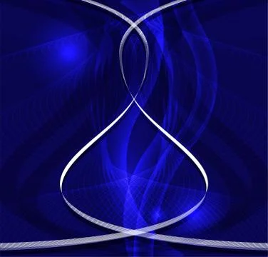 Abstract blue waved background Stock Illustration