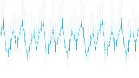 Abstract Blue Waveform Data Visualization 스톡 동영상 342791278
