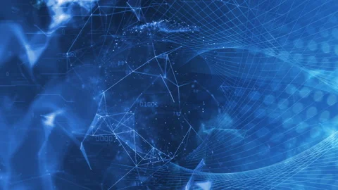 Abstract blue Waves Background animation Stock Footage 235613838