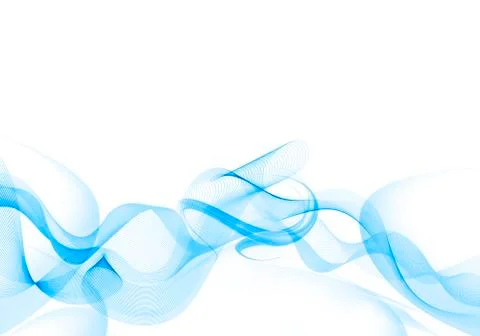 Abstract, blue, waves background Stock Illustration