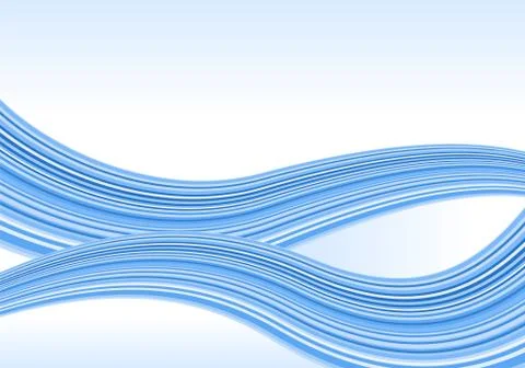 Abstract blue waves background Stock Illustration
