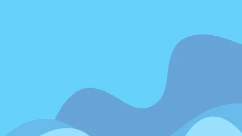 Abstract blue waves background with smooth layered motion. Seamless loop 4K. Stock Footage 334373757