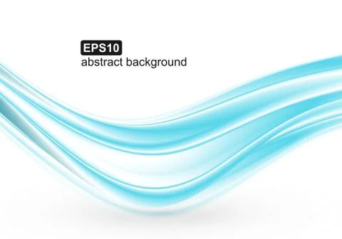 Abstract blue waves background. Vector design for banners, presentations, flyers Stock Illustration