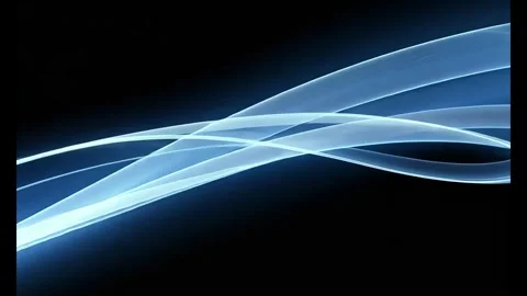 Abstract blue waves on black background for modern visual effects Stock Footage 318948280