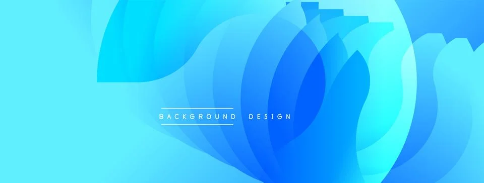 Abstract blue waves create dynamic background. Smooth gradients suggest movement Illustrazione stock