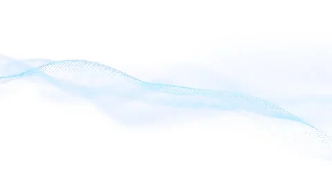 Abstract blue waves from dots move smoothly on a white background Stock Footage 313278184
