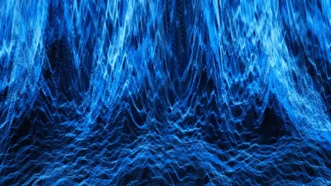 Abstract Blue Waves with Dynamic Patterns and Textured Elements Stock Footage 311795159
