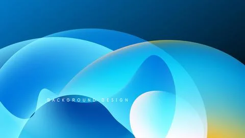 Abstract blue waves flow, creating dynamic gradient effect. Dark top transitions Stock Illustration