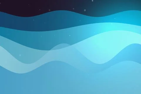 Abstract blue waves flowing in a smooth pattern Stock Illustration