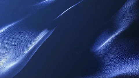 Abstract blue waves from glowing particles and lines Stock Footage 248465469