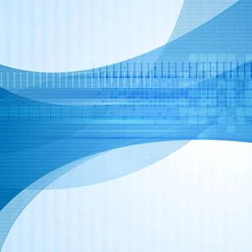 Abstract blue waves hi-tech background Abstract blue waves hi-tech backgro... Stock Photos