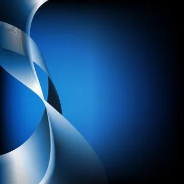 Abstract blue waves Stock Illustration