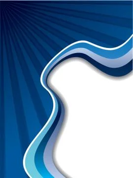 Abstract blue waves Stock Illustration
