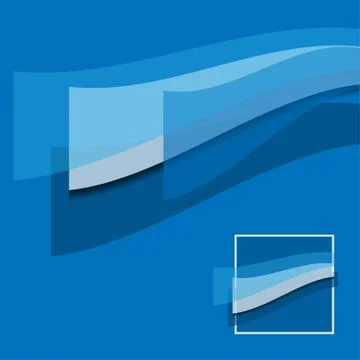 Abstract blue waves Stock Illustration