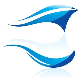 Abstract blue waves Stock Illustration