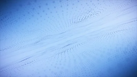 Abstract blue waves lines from particles and dots of energetic Stock Footage 257479538