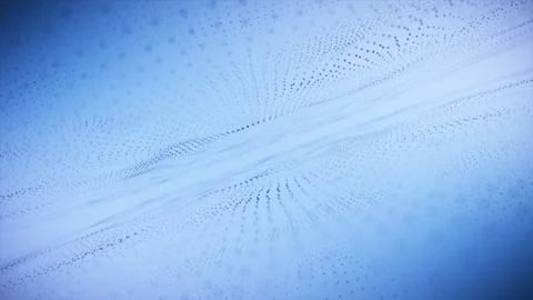 Abstract blue waves lines from particles and dots of energetic magic Stock Illustration