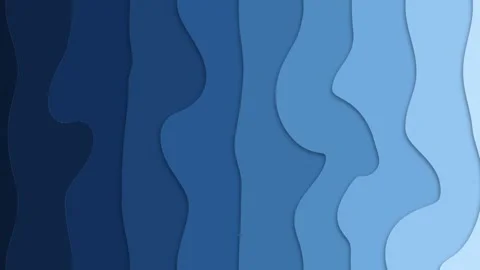 Abstract blue waves liquid motion background with layered paper style surfa.. Video stock 341907910