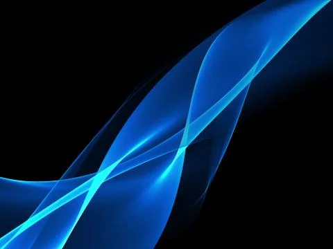 Abstract blue waves modern background Stock Illustration