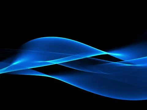 Abstract blue waves modern background Stock Illustration