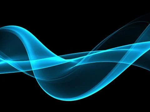 Abstract blue waves modern background Stock Illustration