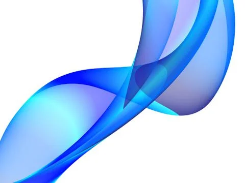 Abstract blue waves modern background Stock Illustration