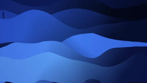Abstract blue waves motion graphic loop with soft gradient texture Stock Footage 347939463