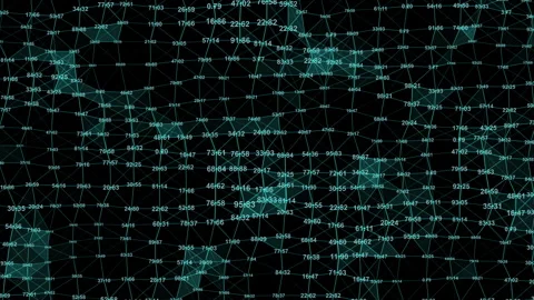 Abstract Blue Waves Polygonal, Cyber Structure Data Connection Stock Footage 337625781